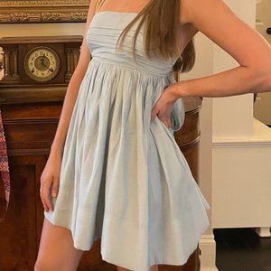 Small Blue Babydoll Dress with Bow